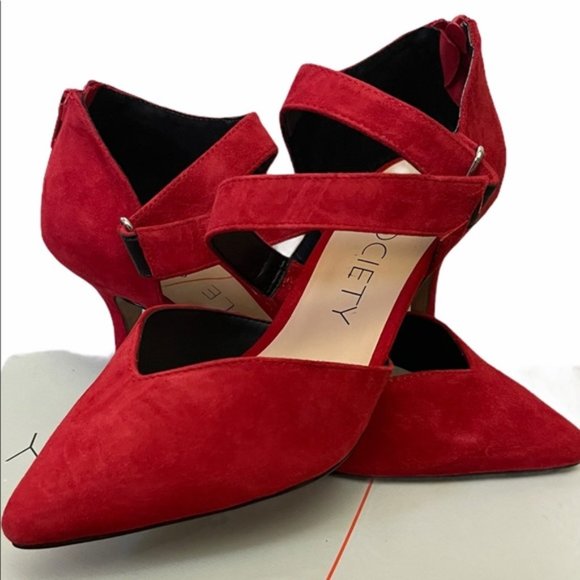 💎✨$175✨💎 RED suede heels - Picture 2 of 7